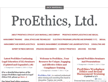 Tablet Screenshot of proethics.com